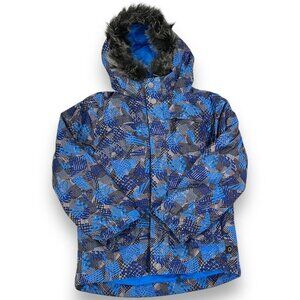 REI Boys 3-In-1 Jacket  With Removable Zip Out Fleece Liner & Faux Fur Hood, XS
